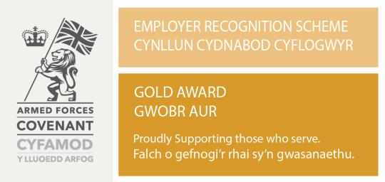 Armed Forces Covenant Employer Recognition Scheme - Gold Award Holder